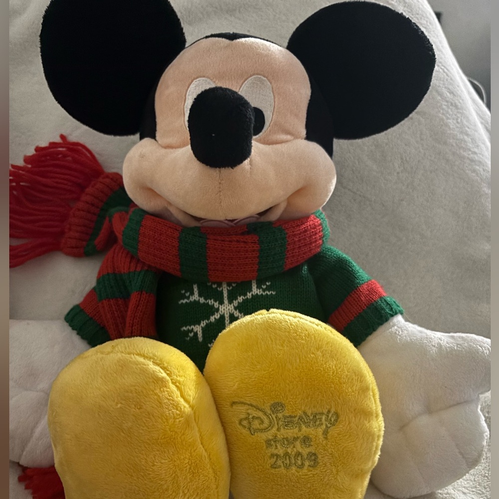 Disney Mickey Mouse Plush with Red and Black Accents